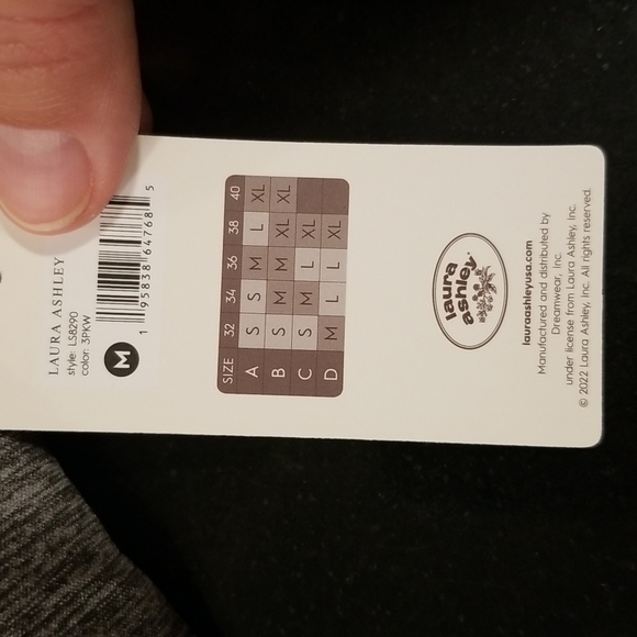 💕LAURA ASHLEY💕 2 Pack Bralettes ~ Pink & Grey Medium M NWT - Picture 8 of 8